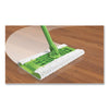 Swiffer® Sweeper® Mop, 10 x 4.8 White Cloth Head, 46" Silver/Green Aluminum/Plastic Handle Wet/Dry Mop Pad - Office Ready