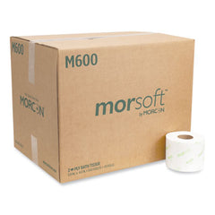 Morcon Tissue Morsoft® Controlled Bath Tissue, Septic Safe, 2-Ply, White, 3.9" x 4", 600 Sheets/Roll, 48 Rolls/Carton