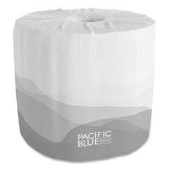 Georgia Pacific® Professional Pacific Blue Basic™ Embossed Bathroom Tissue, Septic Safe, 1-Ply, White, 550/Roll, 80 Rolls/Carton