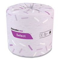 Cascades PRO Select® Standard Bath Tissue, 1-Ply, White, 4.3 x 3.25, 1,210/Roll, 80 Roll/Carton Tissues-Bath Regular Roll - Office Ready
