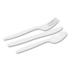 Dixie® Combo Pack, Tray with White Plastic Utensils, 56 Forks, 56 Knives, 56 Spoons, 6 Packs Utensils-Disposable Dining Utensil Combo - Office Ready