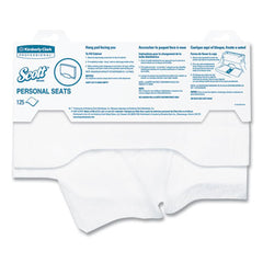 Scott® Personal Seats Toilet Seat Covers, 15 x 18, White, 125/Pack