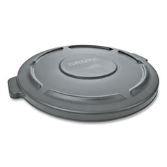 Rubbermaid® Commercial Round Brute® Lid, for 32 gal Round BRUTE Containers, 22.25" diameter, Gray