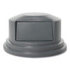 Rubbermaid® Commercial Round Brute® Dome Top, 27.25" Diameter, Gray Dome Top Waste Receptacle Lids - Office Ready