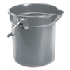 Rubbermaid® Commercial BRUTE® Round Utility Pail, 10 1/2 Diameter x 10 1/4h, Gray Plastic Buckets/Wringers-Utility Pail - Office Ready