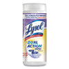 LYSOL® Brand Dual Action™ Disinfecting Wipes, 1-Ply, 7 x 7.5, Citrus, White/Purple, 35/Canister, 12 Canisters/Carton Cleaner/Detergent Wet Wipes - Office Ready