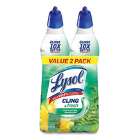 LYSOL® Brand Clean & Fresh Toilet Bowl Cleaner Cling Gel, Forest Rain Scent, 24 oz, 2/Pack, 4 Packs/Carton Cleaners & Detergents-Bowl Cleaner - Office Ready