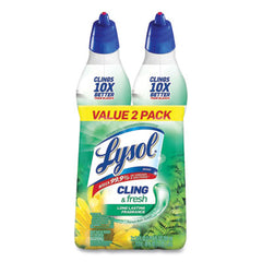 LYSOL® Brand Clean & Fresh Toilet Bowl Cleaner Cling Gel, Forest Rain Scent, 24 oz, 2/Pack, 4 Packs/Carton