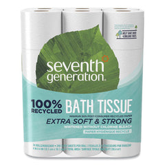 Seventh Generation® 100% Recycled Bathroom Tissue Rolls, Septic Safe, 2-Ply, White, 240 Sheets/Roll, 24/Pack, 2 Packs/Carton