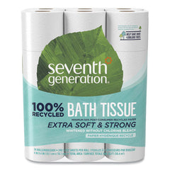 Seventh Generation® 100% Recycled Bathroom Tissue Rolls, Septic Safe, 2-Ply, White, 240 Sheets/Roll, 24/Pack