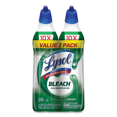 LYSOL® Brand Disinfectant Toilet Bowl Cleaner With Bleach, 24 oz, 2/Pack Cleaners & Detergents-Bowl Cleaner - Office Ready