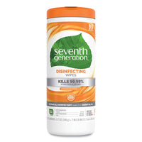 Seventh Generation® Botanical Disinfecting Wipes, 7 x 8, Lemongrass Citrus, White, 35 Wipes Cleaner/Detergent Wet Wipes - Office Ready
