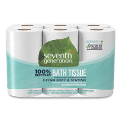 Seventh Generation® 100% Recycled Bathroom Tissue Rolls, Septic Safe, 2-Ply, White, 240 Sheets/Roll, 12 Rolls/Pack, 4 Packs/Carton
