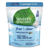 Seventh Generation® Natural Laundry Detergent Packs, Powder, Unscented, 45 Packets/Pack Laundry Detergents - Office Ready