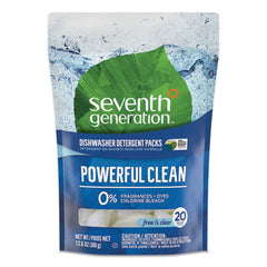 Seventh Generation® Natural Automatic Dishwasher Detergent Packs, Free and Clear, 45 Powder Packets/Box