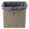 Rubbermaid® Commercial Untouchable® Square Waste Receptacle, 23 gal, Plastic, Beige Indoor Recycling Bins - Office Ready