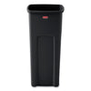 Rubbermaid® Commercial Untouchable® Square Waste Receptacle, 23 gal, Plastic, Black  - Office Ready