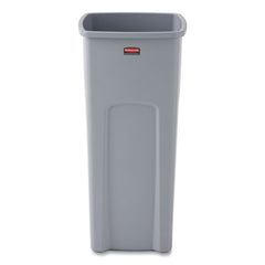 Rubbermaid® Commercial Untouchable® Square Waste Receptacle, Plastic, 23 gal, Gray