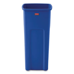 Rubbermaid® Commercial Untouchable® Square Waste Receptacle, Plastic, 23 gal, Blue