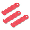 San Jamar® Klever Kutter™ Safety Cutter, 3 Razor Blades, Red Knives-Safety Hook Utility/Box Cutter - Office Ready