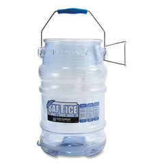 San Jamar® Saf-T-Ice® Tote, 6 gal, Transparent Blue