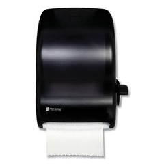 San Jamar® Lever Roll Towel Dispenser, Classic, 12.94 x 9.25 x 16.5, Transparent Black Pearl