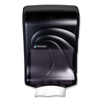 San Jamar® Large Capacity Ultrafold™ Towel Dispenser, Oceans, 11.75 x 6.25 x 18, Transparent Black Pearl Towel Dispensers-Multifold - Office Ready