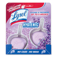 LYSOL® Brand Hygienic Automatic Toilet Bowl Cleaner, Cotton Lilac, 2/Pack Cleaners & Detergents-Bowl Cleaner - Office Ready