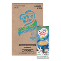 Coffee mate® Liquid Coffee Creamer, Sugar Free French Vanilla, 0.38 oz Mini Cups, 50/Box, 4 Boxes/Carton, 200 Total/Carton Coffee Creamers - Office Ready