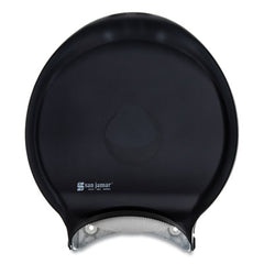San Jamar® Single Jumbo Bath Tissue Dispenser, Classic, 1 Roll, 12.9 x 5.63 x 14.88, Transparent Black Pearl