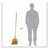 Boardwalk® Angler Broom, 53" Handle, Yellow, 12/Carton Brooms-Traditional Angled Broom - Office Ready