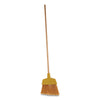 Boardwalk® Angler Broom, 53" Handle, Yellow Brooms-Traditional Angled Broom - Office Ready