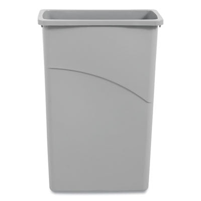 Boardwalk® Slim Waste Container, 23 gal, Gray, Plastic Waste Receptacles-Indoor All-Purpose Waste Bins - Office Ready