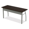 Linea Italia® Trento Line Rectangular Desk, 59.13" x 23.63" x 29.5", Mocha Desk Shells - Office Ready