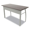 Linea Italia® Trento Line Rectangular Desk, 47.25" x 23.63" x 29.5", Mocha/Gray Desks-Desk Shells - Office Ready
