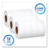Scott® Essential JRT, Septic Safe, 1-Ply, White, 2,000 ft, 12 Rolls/Carton Tissues-Bath JRT Roll - Office Ready