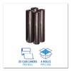 Boardwalk® Low Density Reprocessed Resin Can Liners, 56 gal, 1.2 mil, 43" x 47", Black, 10 Bags/Roll, 10 Rolls/Carton Bags-Low-Density Waste Can Liners - Office Ready