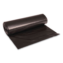Boardwalk® Low Density Reprocessed Resin Can Liners, 45 gal, 1.6 mil, 40" x 46", Black, 10 Bags/Roll, 10 Rolls/Carton