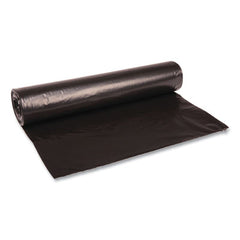 Boardwalk® Low Density Reprocessed Resin Can Liners, 45 gal, 1.2 mil, 40" x 46", Black, 10 Bags/Roll, 10 Rolls/Carton