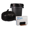 Boardwalk® Low Density Reprocessed Resin Can Liners, 56 gal, 1.2 mil, 43" x 47", Black, 10 Bags/Roll, 10 Rolls/Carton Bags-Low-Density Waste Can Liners - Office Ready