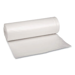 Boardwalk® Low Density Reprocessed Resin Can Liners, 60 gal, 1.75 mil, 38" x 58", Clear, 10 Bags/Roll, 10 Rolls/Carton