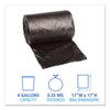Boardwalk® Linear Low Density Can Liners, 4 gal, 0.35 mil, 17" x 17", Black, 1,000/Carton Bags-Low-Density Waste Can Liners - Office Ready