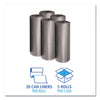 Boardwalk® Linear Low Density Can Liners, 56 gal, 1.1 mil, 43" x 47", Gray, 20 Bags/Roll, 5 Rolls/Carton Low-Density Waste Can Liners - Office Ready