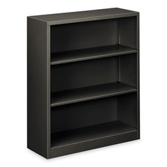HON® Brigade® Metal Bookcases, Three-Shelf, 34.5w x 12.63d x 41h, Charcoal
