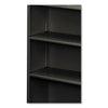 HON® Brigade® Metal Bookcases, Three-Shelf, 34.5w x 12.63d x 41h, Charcoal Shelf Bookcases - Office Ready
