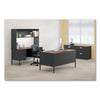 HON® Metro Classic Series Double Pedestal Desk, Flush Panel, 60" x 30" x 29.5", Mahogany/Charcoal Pedestal Office Desks - Office Ready
