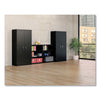 HON® Brigade® Metal Bookcases, Three-Shelf, 34.5w x 12.63d x 41h, Black Shelf Bookcases - Office Ready