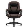 HON® HVL402 Series Executive High-Back Chair, Supports Up to 250 lb, 17" to 21" Seat Height, Brown Seat/Back, Black Base Chairs/Stools-Office Chairs - Office Ready