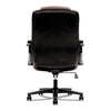 HON® HVL402 Series Executive High-Back Chair, Supports Up to 250 lb, 17" to 21" Seat Height, Brown Seat/Back, Black Base Chairs/Stools-Office Chairs - Office Ready