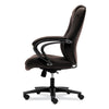 HON® HVL402 Series Executive High-Back Chair, Supports Up to 250 lb, 17" to 21" Seat Height, Brown Seat/Back, Black Base Chairs/Stools-Office Chairs - Office Ready